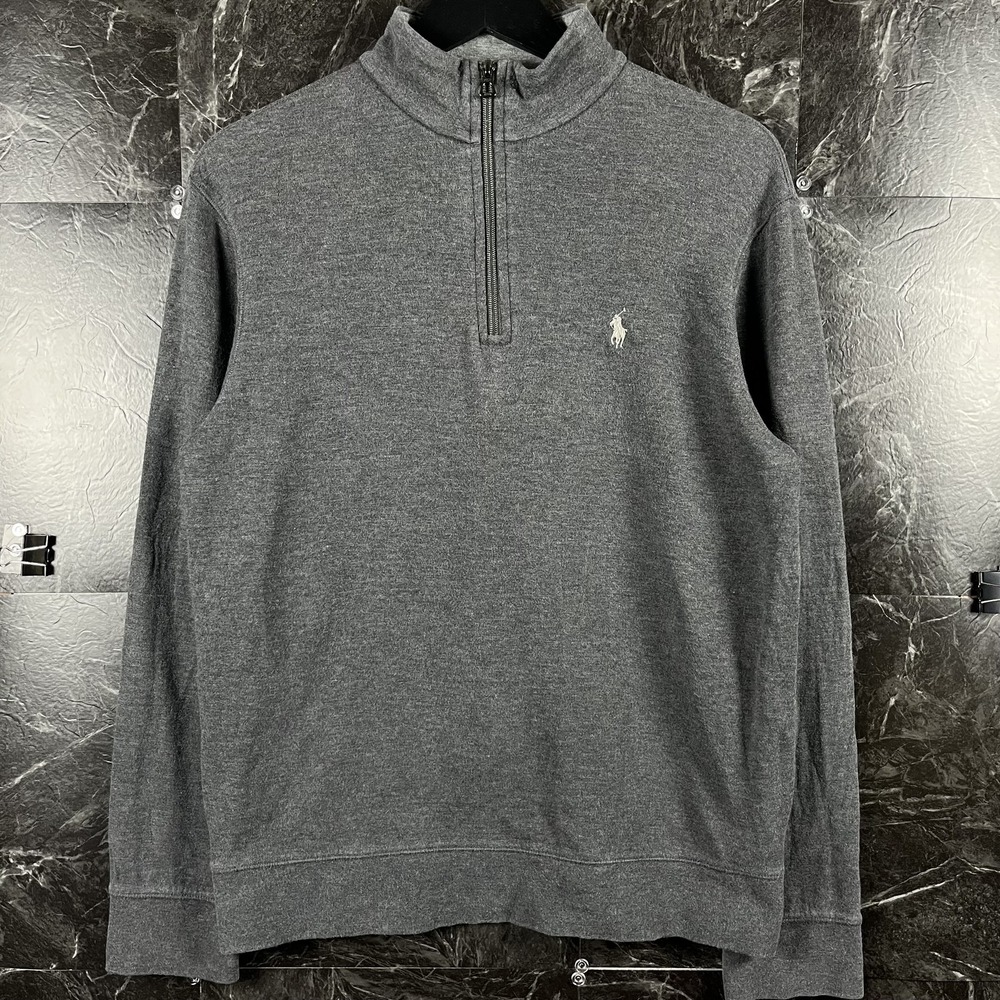 Polo Ralph Lauren Men's Knit Luxury Quarter Sweatshirt Small